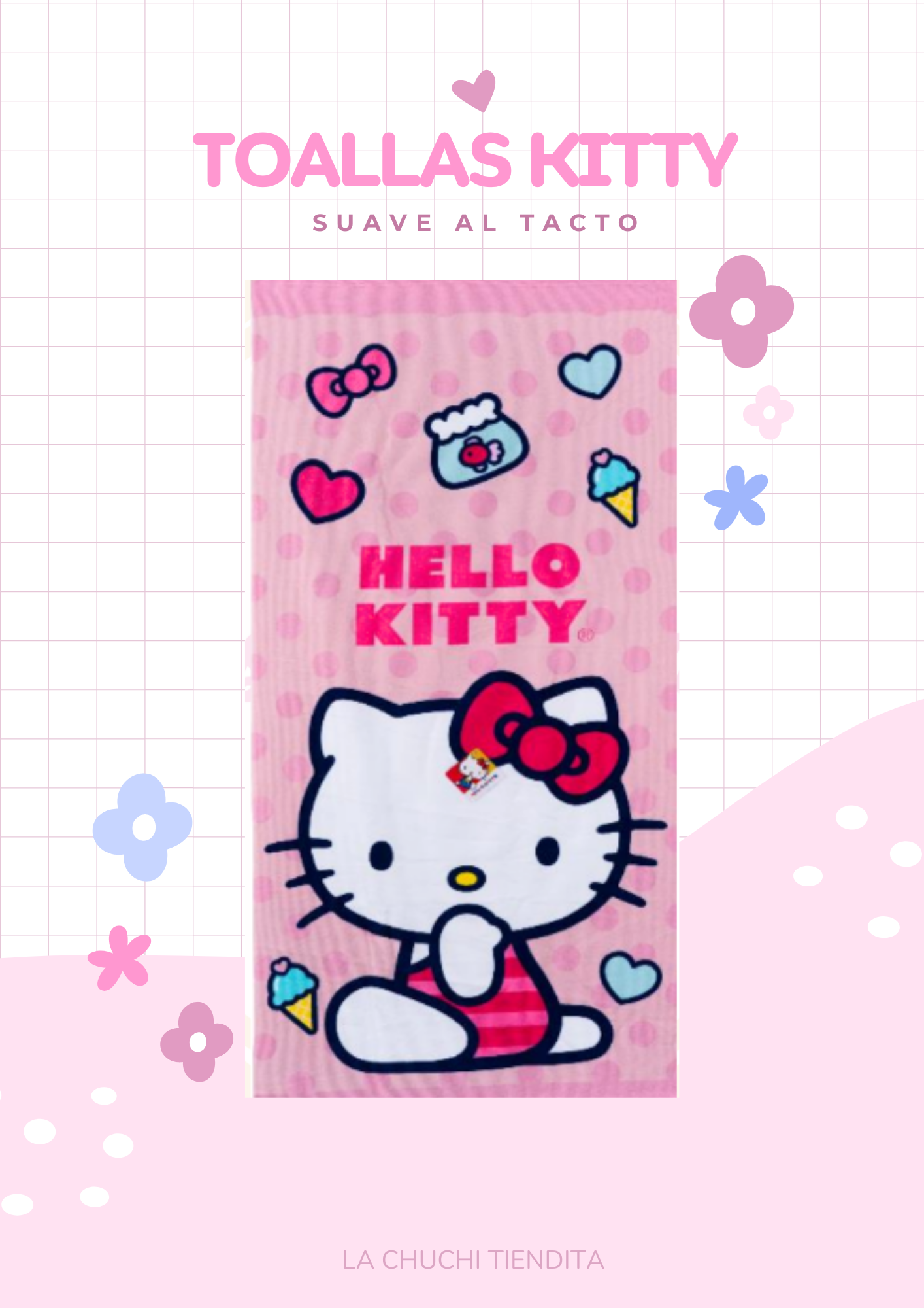 Toalla Kawaii Hello Kitty – Suavidad y Estilo para Cada Aventura
