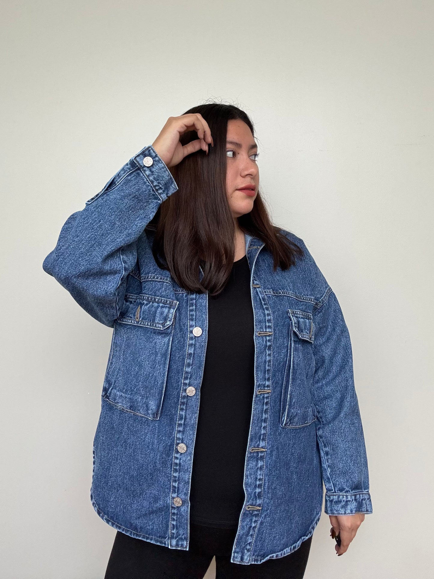 CAMISA DENIM OVERSIZE