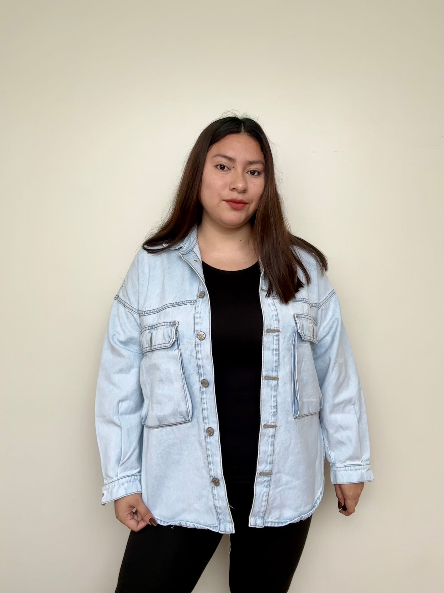 CAMISA DENIM OVERSIZE