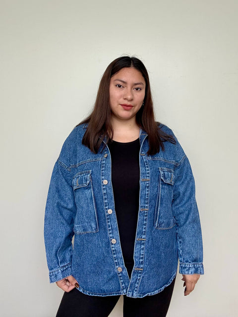CAMISA DENIM OVERSIZE