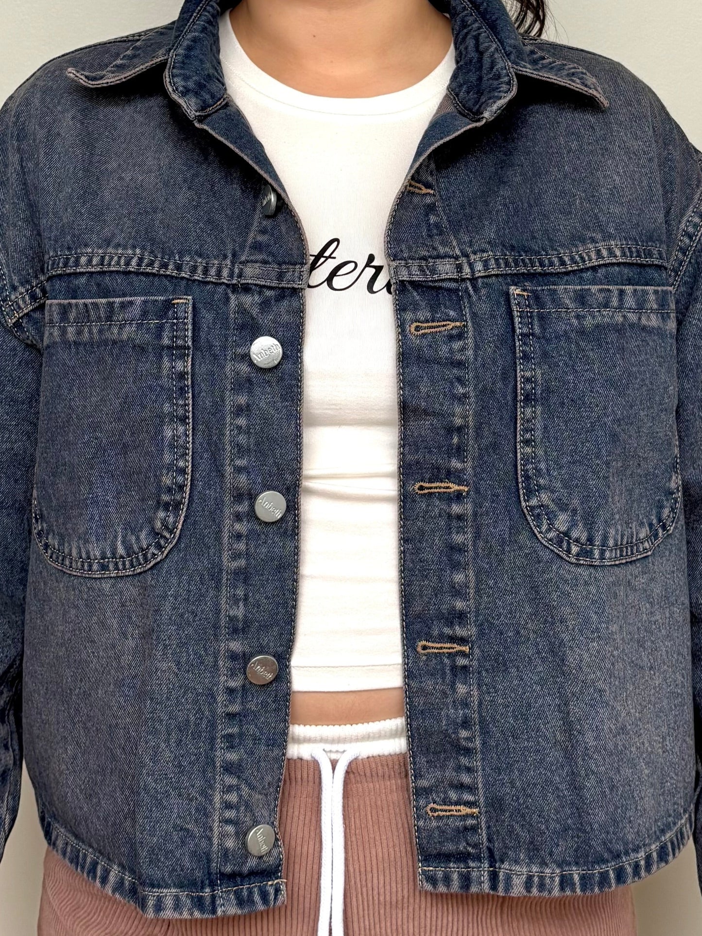 CAMISA DENIM CROPPED - MADERA